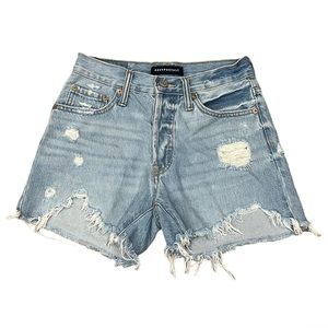 Aeropostale 90’s High Rise Cut-Off Distressed Jean Shorts Size 00